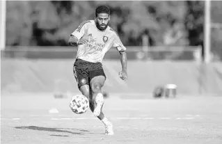  ?? COURTESY OF MARK THOR/ORLANDO CITY SC ?? Orlando City’s Ruan goes through individual drills as the Lion’s training facility in Kissimmee.