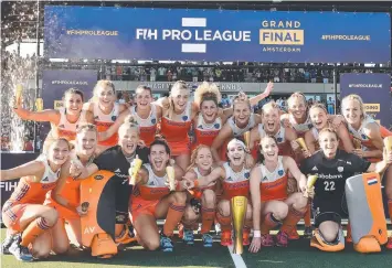  ?? Picture: GETTY ?? WINNERS: Netherland­s players celebrate their Pro League final win against Australia.