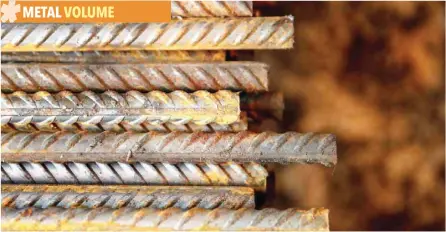  ?? — Reuters ?? Steel rebar is pictured at the Ariel Metal steel trader warehouse in Podolsk, Russia.