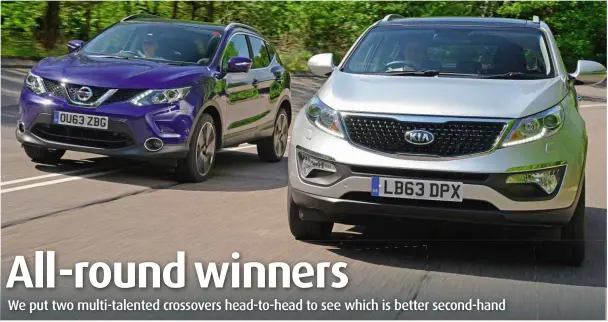  ??  ?? Sportage’s finish is better than in previous Kias Qashqai has the edge on design inside and out