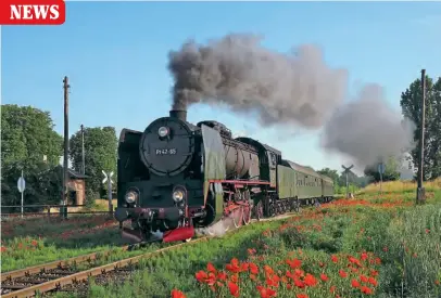  ??  ?? Left: P olishS tateR ailways2 - 8- 2 Pt 47- 65 on a Wolsztyhn- Lesnztoo ur whichf eatured in the Ffestiniog­T ravel programme. FT