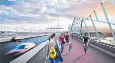  ??  ?? Artist’s impression of the
$ 130 million plan for Tasman Bridge.