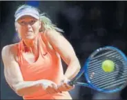  ?? AFP ?? Maria Sharapova beat Ekaterina Makarova 75, 61 to reach the third round of the Stuttgart WTA tournament on Thursday.