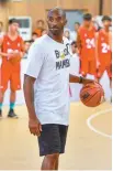  ?? AFP-Yonhap ?? Former NBA basketball player Kobe Bryant attends a basketball teaching activity in Haikou in China’s southern Hainan Province, Tuesday.