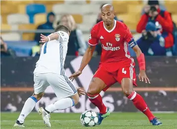  ??  ?? Desde a receção ao Galatasara­y, a 03/11/2015, que Luisão não jogava na Champions