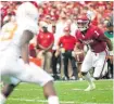  ?? [AP PHOTO] ?? Kyler Murray ran for 92 yards in the Sooners’ only loss of the season Oct. 6 to Texas at the Cotton Bowl.