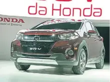  ??  ?? Honda WR-V. Fue un estreno mundial que se produjo en San Pablo. Este modelo se ubicará por debajo del HR-V, pero aún no se conoce su fecha de arribo.