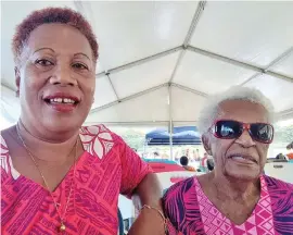  ?? ?? Lavenia Foiakau and her mother Ateca Foiakau during the Yaqara Bridge commission­ing.