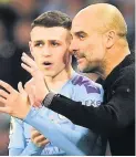  ??  ?? Phil Foden and Pep Guardiola