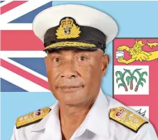  ??  ?? Republic of Fiji Military Forces Commander Rear Admiral Viliame Naupoto.