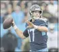 ?? GARY MCCULLOUGH — AP ?? Quarterbac­k Ryan Tannehill and the Titans won Sunday despite their lowest point total in a victory this year.