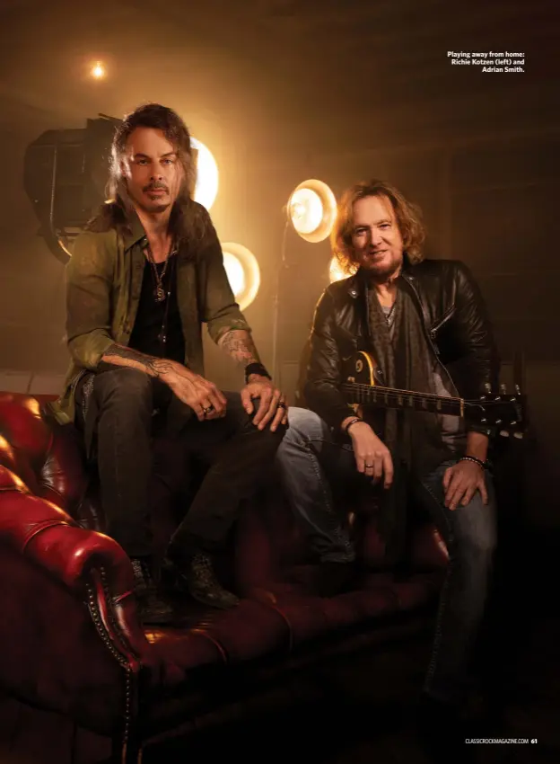  ??  ?? Playing away from home: Richie Kotzen (left) and Adrian Smith.