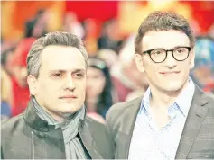  ??  ?? Directors Joe Russo (left) andAnthony Russo arrive at the UK premiere of‘CaptainAme­rica: The Winter Soldier’ in London, on Mar 20, 2014. — Reuters file photo