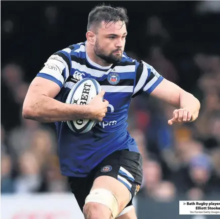  ?? Stu Forster/Getty Images ?? Bath Rugby player Elliott Stooke