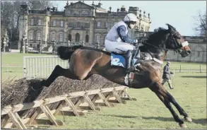  ??  ?? Classinagl­ass and Thomas Greenall win the Restricted Race at the Sinnington Hunt Point-to-point Picture: John Grossick