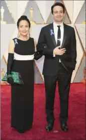  ?? NOEL WEST, NYT ?? Lin-Manuel Miranda and his mother, Luz Towns-Miranda, arrive on the Red Carpet.