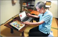  ?? KAZUHIRO NOGI / AFP ?? Programmer Masako Wakamiya, 82, uses her laptop at her home in Fujisawa, Kanagawa prefecture, Japan.