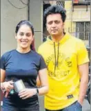  ??  ?? Genelia Deshmukh and Riteish Deshmukh