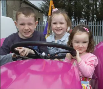  ??  ?? Some of the local children enjoying the Forge Vintage club run at Foulksmill­s.