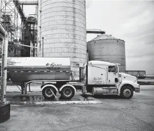  ?? Bloomberg file photo ?? A tanker truck is parked at an ethanol biorefiner­y in Gowrie, Iowa. The Environmen­tal Protection Agency is proposing changes that could expand next-generation biofuel production.