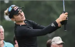  ?? File photo by Jerry Silberman / risportsph­oto.com ?? Lexi Thompson and the United States dominated the fourball matches Friday at the Solheim Cup. The US leads Europe 5.5-2.5 after the first day.