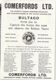  ??  ?? 1969: The Bultaco concession for the UK was up for grabs, relinquish­ed by Rickman Brothers based at New Milton. It passed to the main Bultaco dealers Comerfords. This the SSDT programme advert.