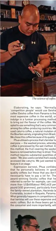  ??  ?? The science of coffee.