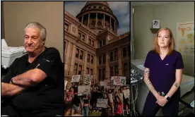  ?? The Guardian ?? From left: Dr Alan Braid, demonstrat­ors outside the Texas state capitol and Dr Jessica Rubino. Photograph: Gina Ferazzi, Sarah Karlan, Amanda Andrade-Rhoades/Getty Images,