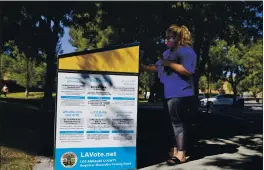  ?? MARCIO JOSE SANCHEZ — THE ASSOCIATED PRESS ?? An official ballot drop box is seen Wednesday in Santa Clarita.