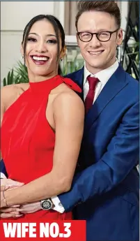  ??  ?? WIFE NO.3 CO-STAR: Karen and Kevin before Strictly’s 2016 series