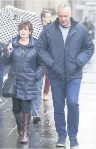  ??  ?? TALKS Shaun’s mum Denise and dad Kevin yesterday