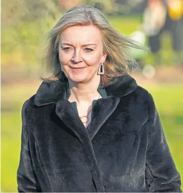  ?? ?? NEW TALKS: Liz Truss said there would now be “intensive negotiatio­ns” with the EU.