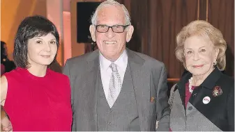  ??  ?? Bernadette Morra, Senator Jerry Grafstein and Carole Grafstein C.M.