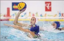  ?? DARREN CALABRESE, THE CANADIAN PRESS ?? Canada’s Joelle Bekhazi gets a shot off against Brazilian defenders in the opening game of the Pan Am tournament in Markham Tuesday.