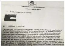  ??  ?? Sandra Huettenbue­gel, Helen Beltran, David Thomson and Jill Long have objected to plans, while above, an extract from the HSE report, and main picture, the collapse on Wilton Street in 2007