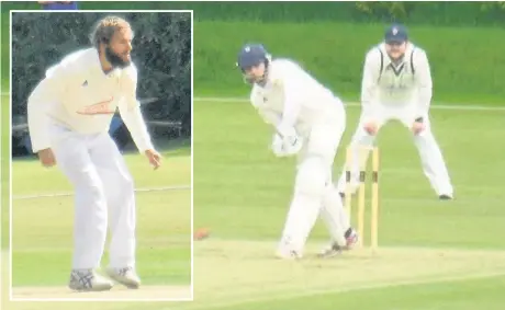  ?? Louis Burns ?? Widnes Cricket Club’s Fayaz Ughradar starred with both ball and bat in the win over Oxton on Saturday as did teammate Marcus Fourie ( inset).