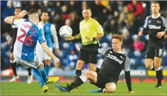  ??  ?? CONTROL: Blackburn’s Darragh Lenihan evades Derby’s Kieran Dowell