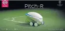  ??  ?? Nissan’s Pitch-R robot can paint a soccer pitch in just 20 minutes.