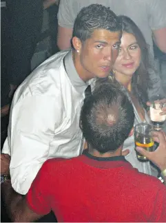  ?? PHOTOS: MATRIXPICT­URES VIA THE ASSOCIATED PRESS ?? In these June 2009 photos made available Friday, soccer star Cristiano Ronaldo is seen with Kathryn Mayorga in Rain Nightclub in Las Vegas. A lawyer for Mayorga alleges that Ronaldo raped her in his hotel suite that night.