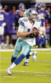  ?? Jim Mone / Associated Press ?? Cooper Rush, starting in place of Dak Prescott, was 24 of 40 passing for 325 yards and two touchdowns.