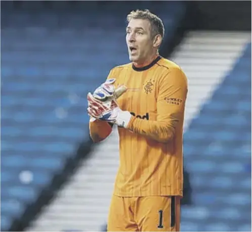  ??  ?? 0 It won’t be easy for Rangers to find a keeper of Allan Mcgregor’s standard to play in the Champions League