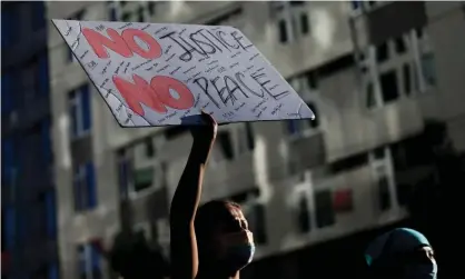  ??  ?? ‘To develop sustained economic security, the country’s economic system must be turned right side up.’ Photograph: Lindsey Wasson/ Reuters