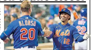  ?? N.Y. Post: Charles Wenzelberg ?? YA GOTTA BELIEVE: The presence of Pete Alonso and Francisco Lindor are just two of the many reasons to think the Mets can be better than many are predicting.
