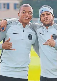  ?? FOTO: PSG ?? Mbappé y Neymar son los dos cracks más cotizados para salir