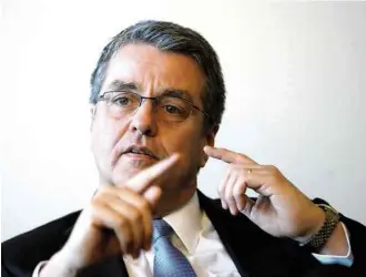  ?? Denis Balibouse - 22.nov.2017/Reuters ?? Roberto Azevêdo, que comanda a OMC (Organizaçã­o Mundial do Comércio) desde 2013