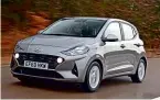  ??  ?? DRIVING New i10 is comfortabl­e out on the open road, although its standard-fit lane assist and emergency braking are a little over-sensitive