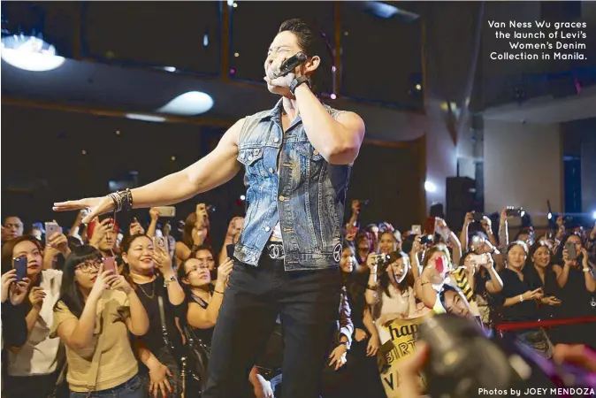  ?? Photos by JOEY MENDOZA ?? Van Ness Wu graces the launch of Levi’s
Women’s Denim Collection in Manila.