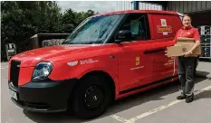  ??  ?? Coming to your door...the all-new Royal Mail electric vans