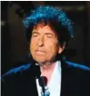  ?? PHOTO BY VINCE BUCCI/INVISION/AP ?? Bob Dylan accepts the 2015 MusiCares Person of the Year award at the 2015 MusiCares Person of the Year show in Los Angeles.