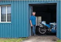  ??  ?? Norman stands in the entrance of the currently unoccupied building, reminiscin­g about its glory days in the early ’70s. The hut has been externally modernised, although it seems that site developmen­t will spell its demise